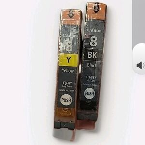 Canon ChromaLife 100 CLI-8 Ink 2 Pack Black Yellow Brand New Sealed Vintage
